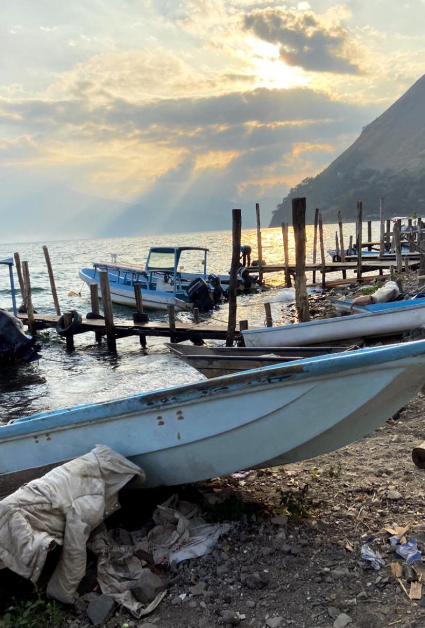 sunset on lake atitlan