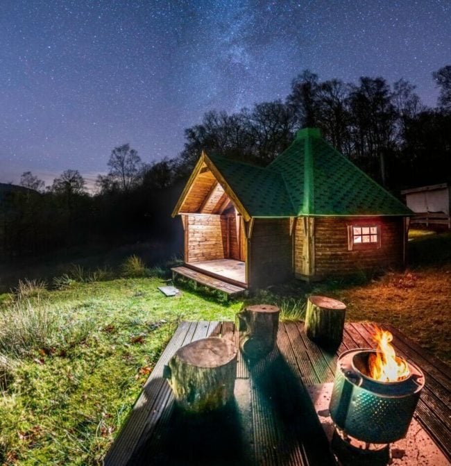 Pet friendly woodland log cabin Lake District