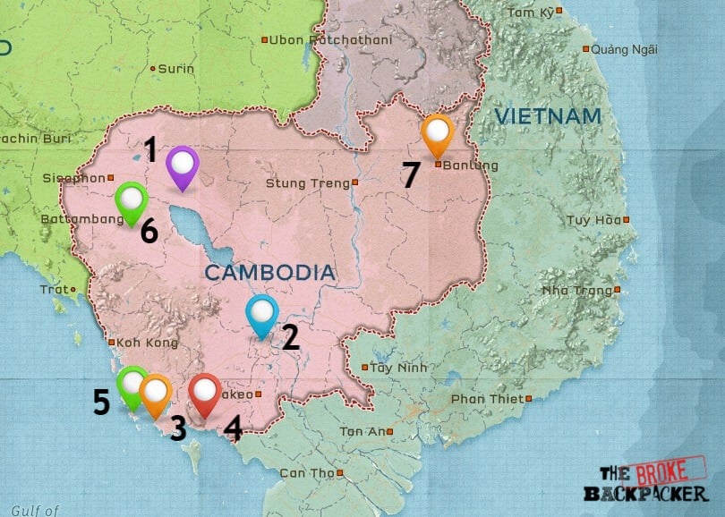 cambodia map