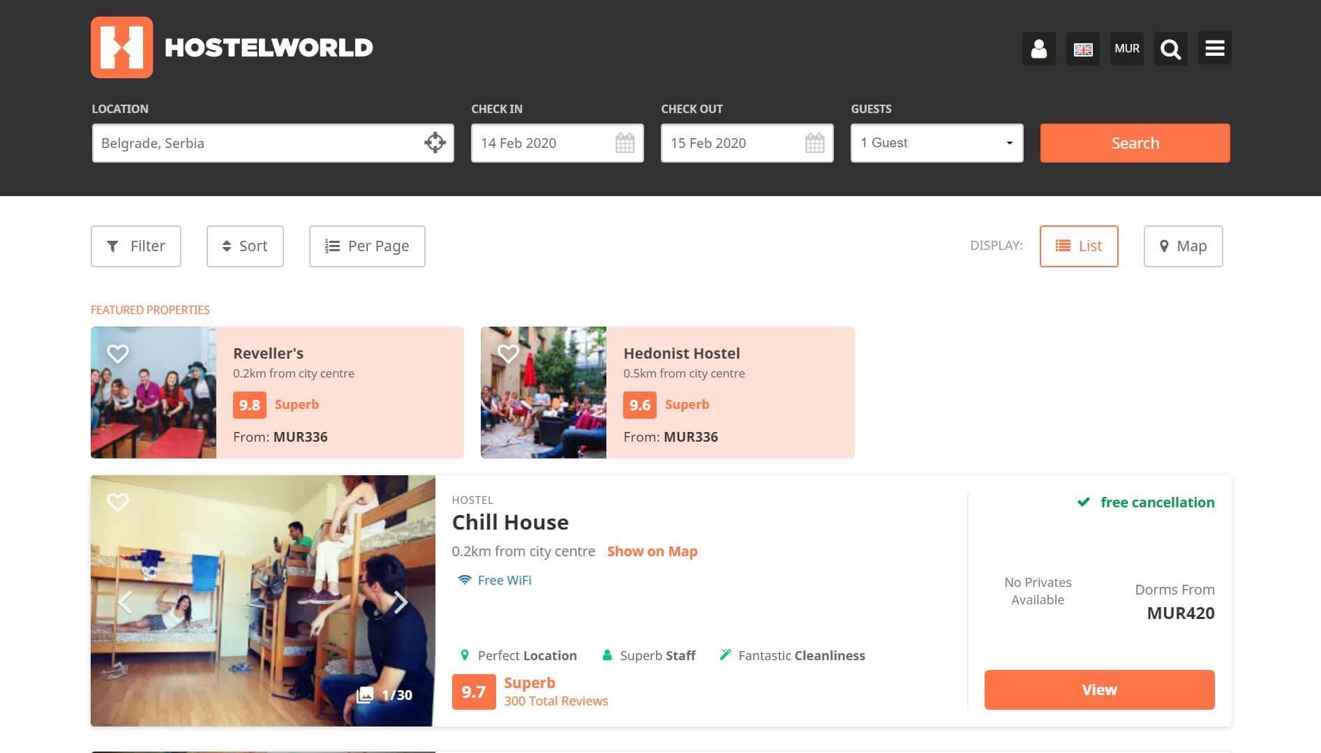 Best booking site for hostels in Europe: Hostelworld