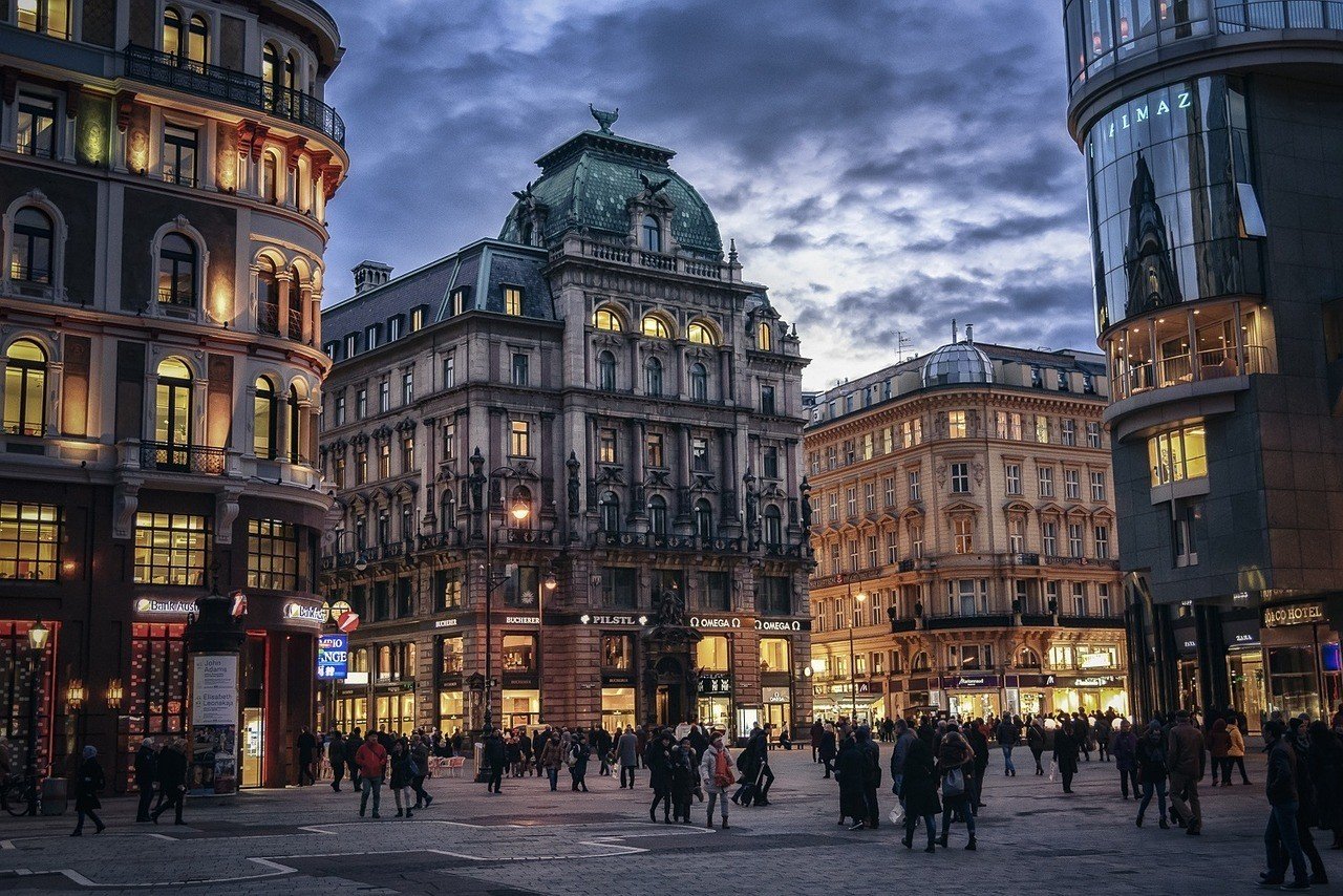 Vienna main square with awesome architecture