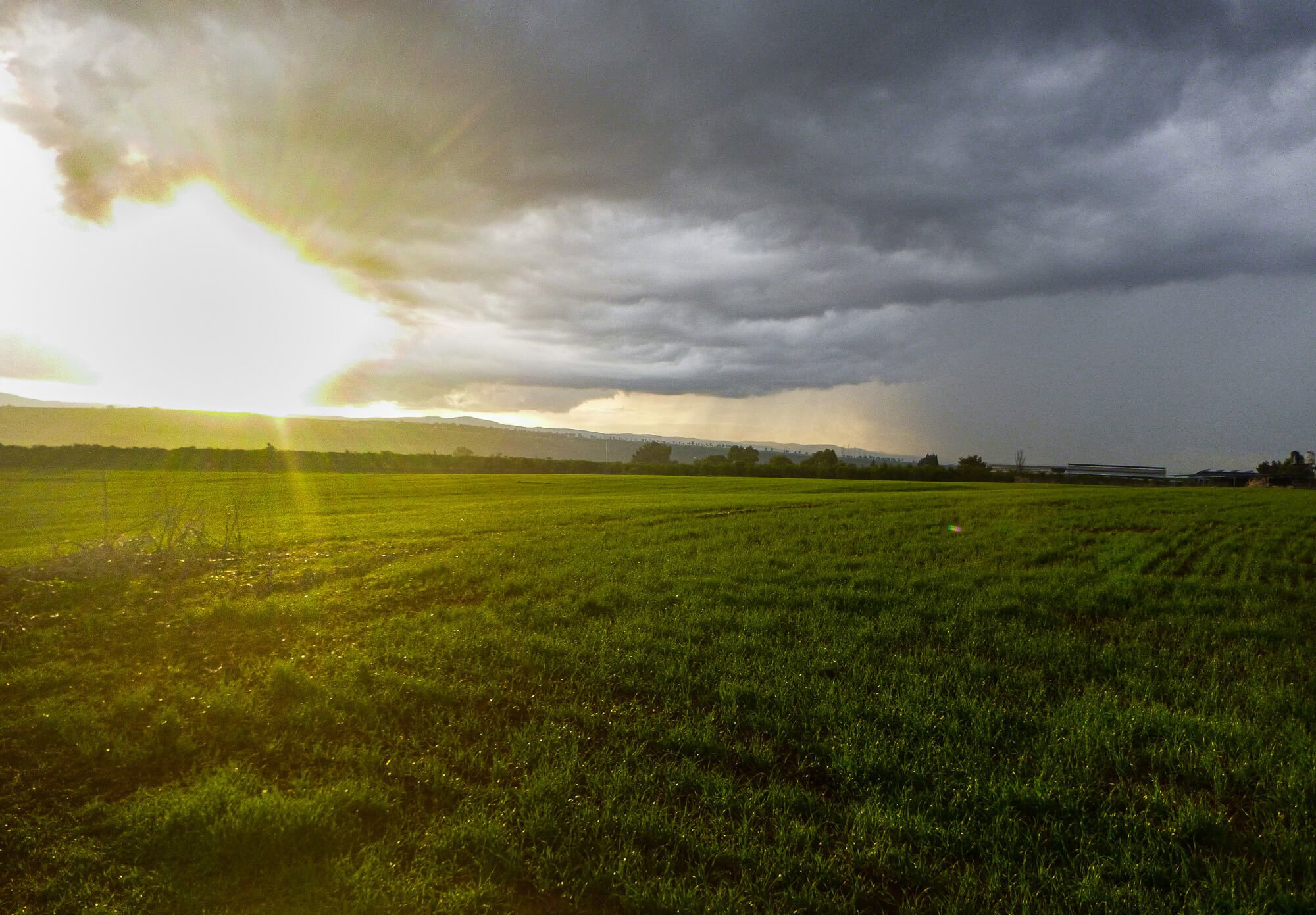 A moshav after the rain and a unique place in Israel