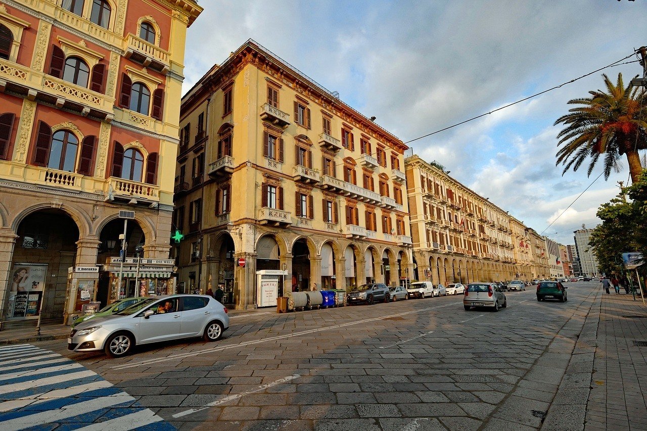 Building in Cagliari, Sardinia Italy