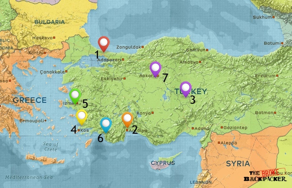 BH Turkey Map