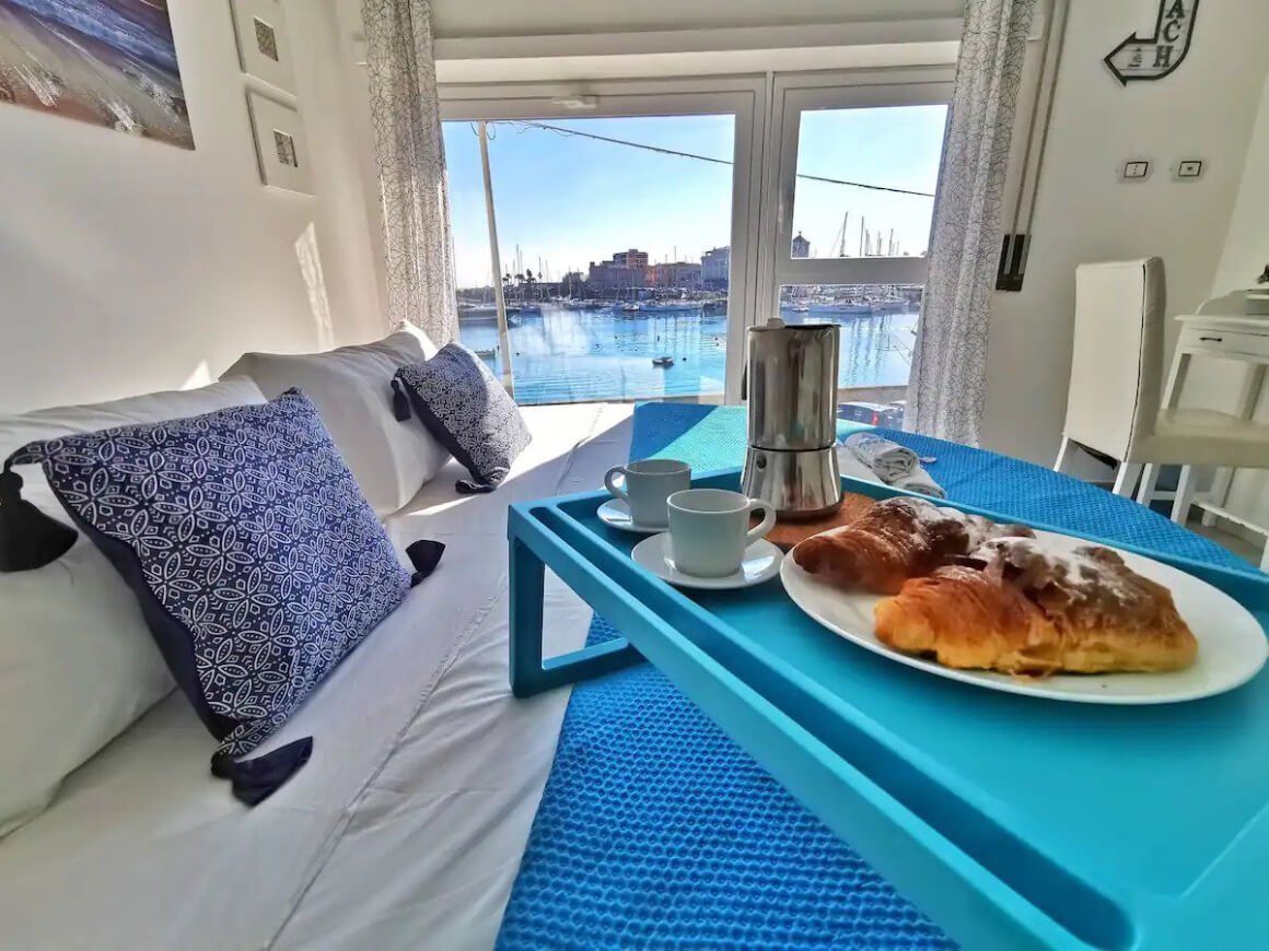 Seaside Loft with breakfast in bed.