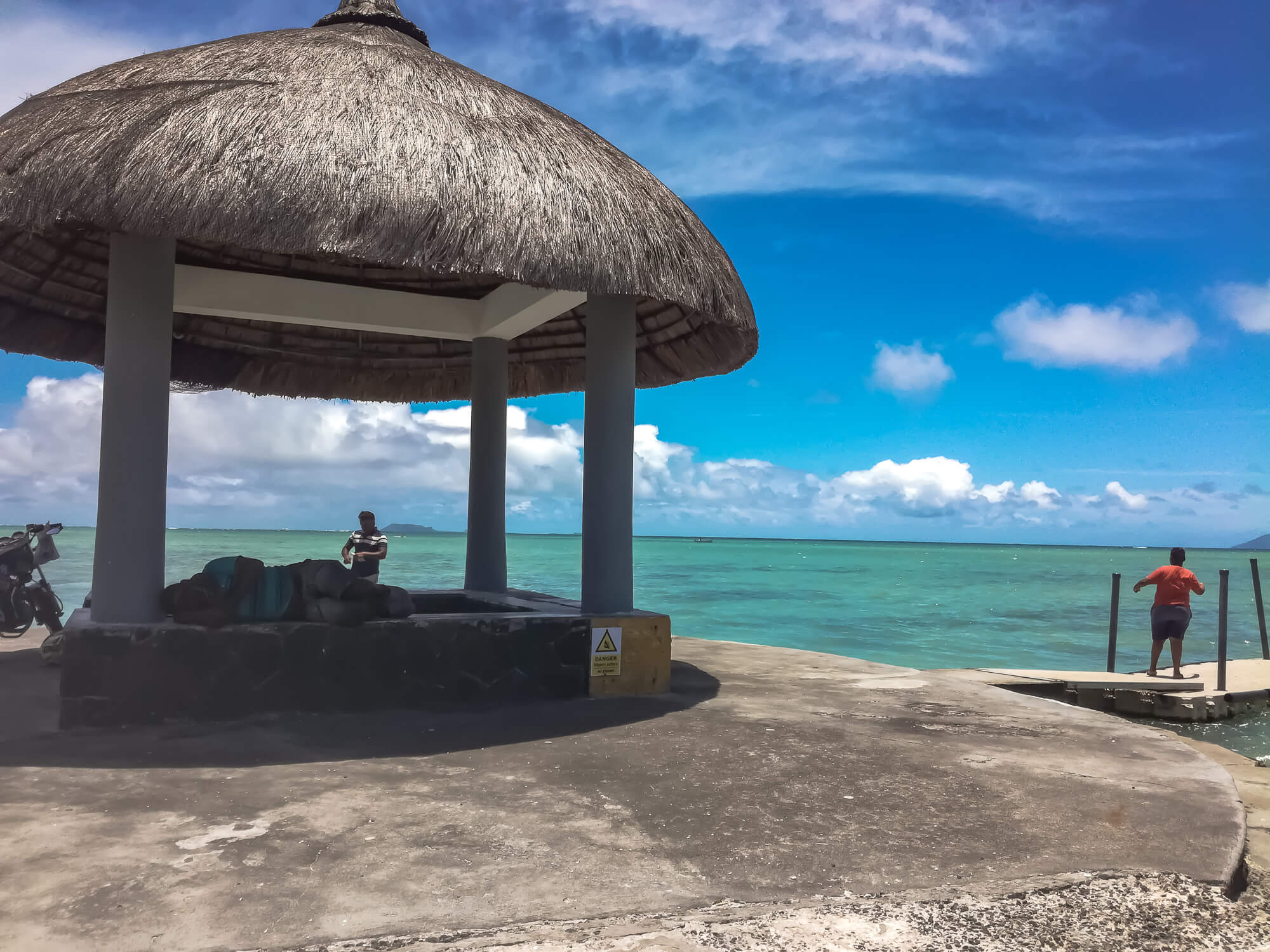 Mauritian Man sleeping at his accommodation in Grand Baie