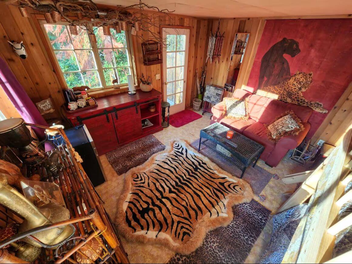 tiny safari cabin by mt. rainier