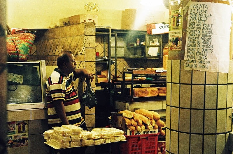 A local restaurant in Mauritius