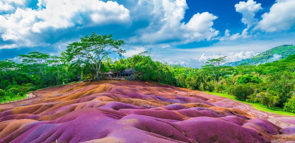Seven Coloured Earth at Chamarel - tourist spot in Mauritius