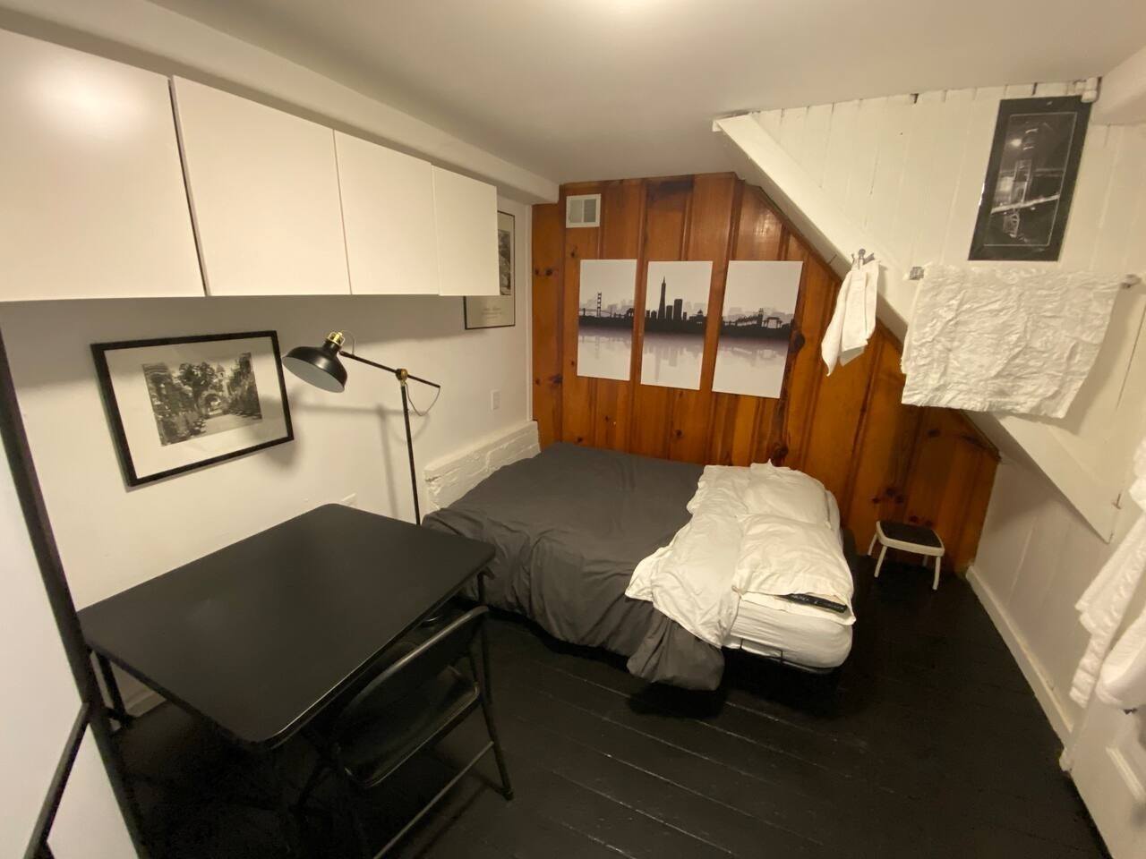 Basement Room in Black and White