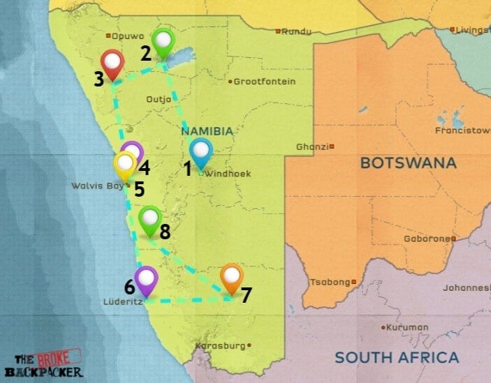 Map Namibia