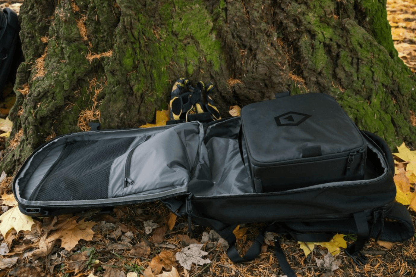 black backpack