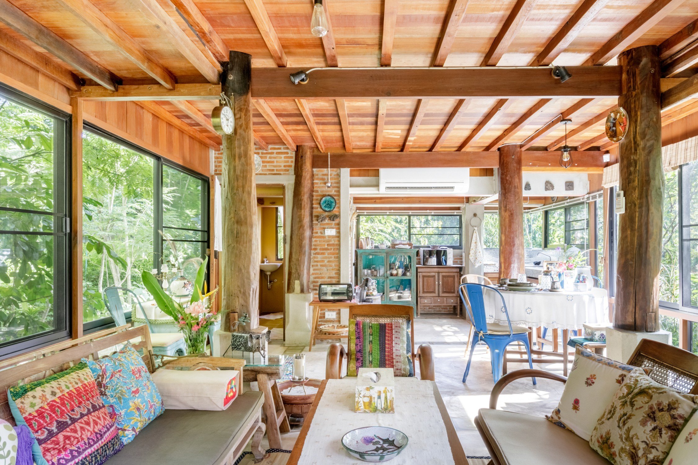 Teakwood Oasis Among the Trees