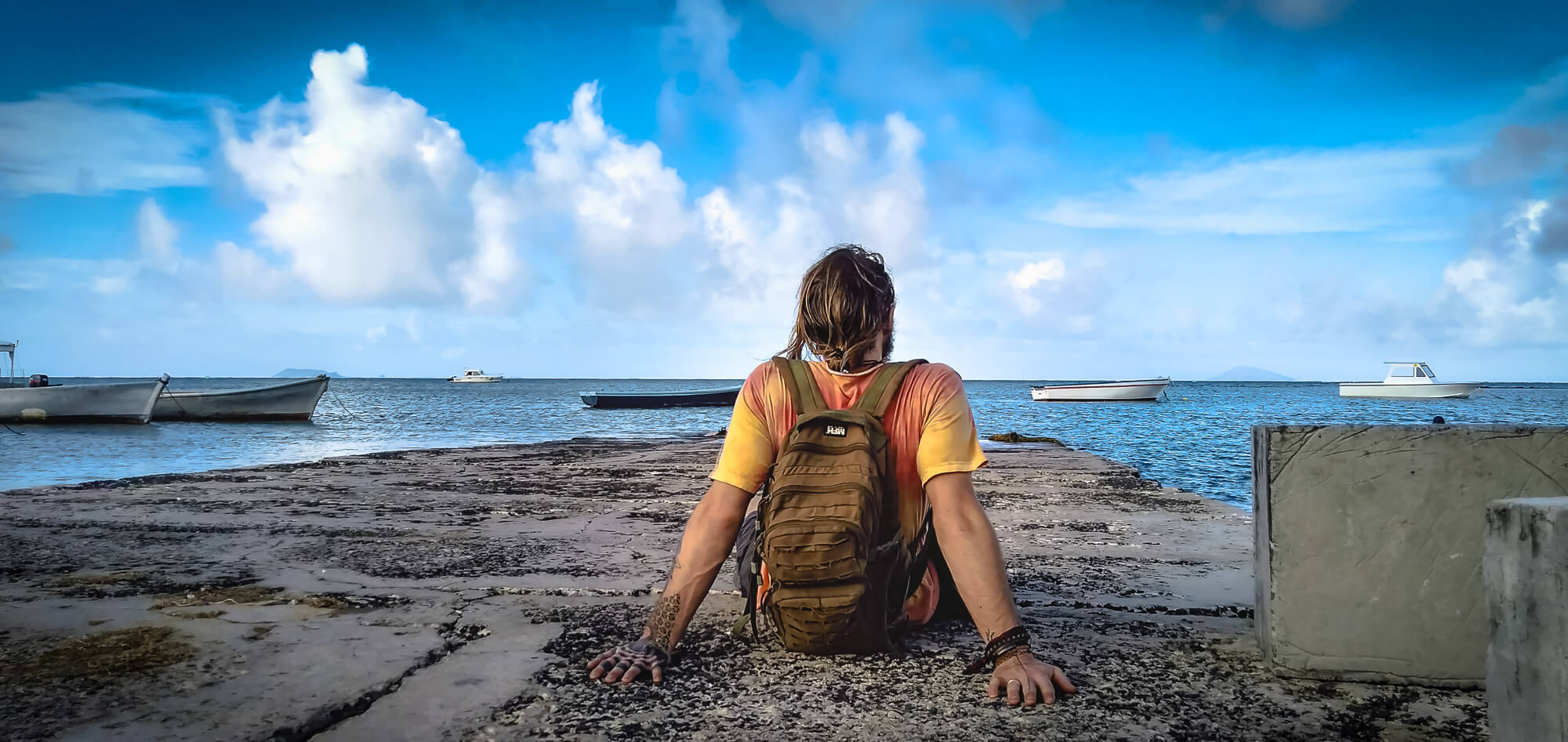 A chiller travelling Mauritius chills at a northern place of interest