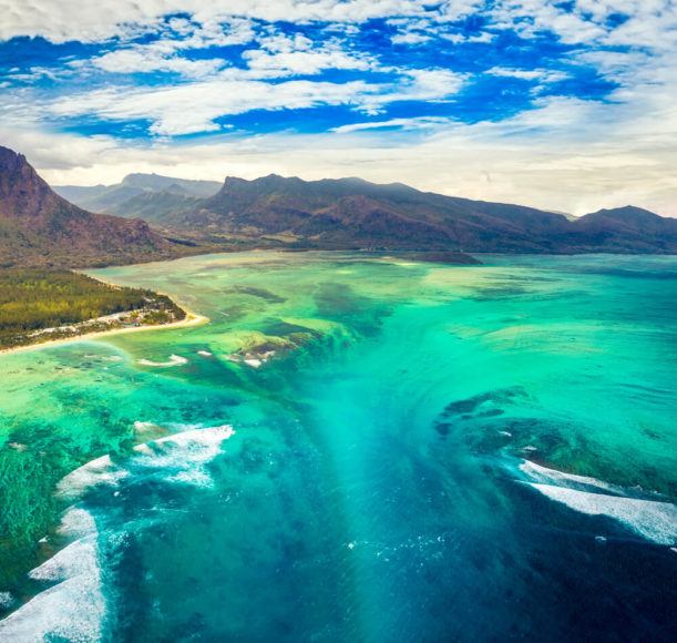 UPDATED: Backpacking Mauritius Travel Guide (TIPS FOR 2021) - Backpacking Mauritius UnDerwater Waterfall Shutterstock Khoroshunova Olga 611x580