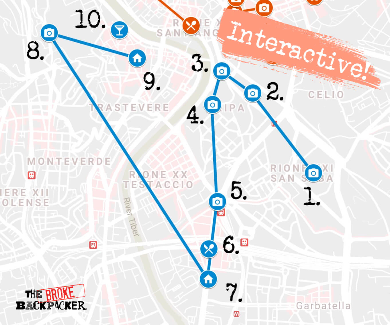 rome itinerary map day 3