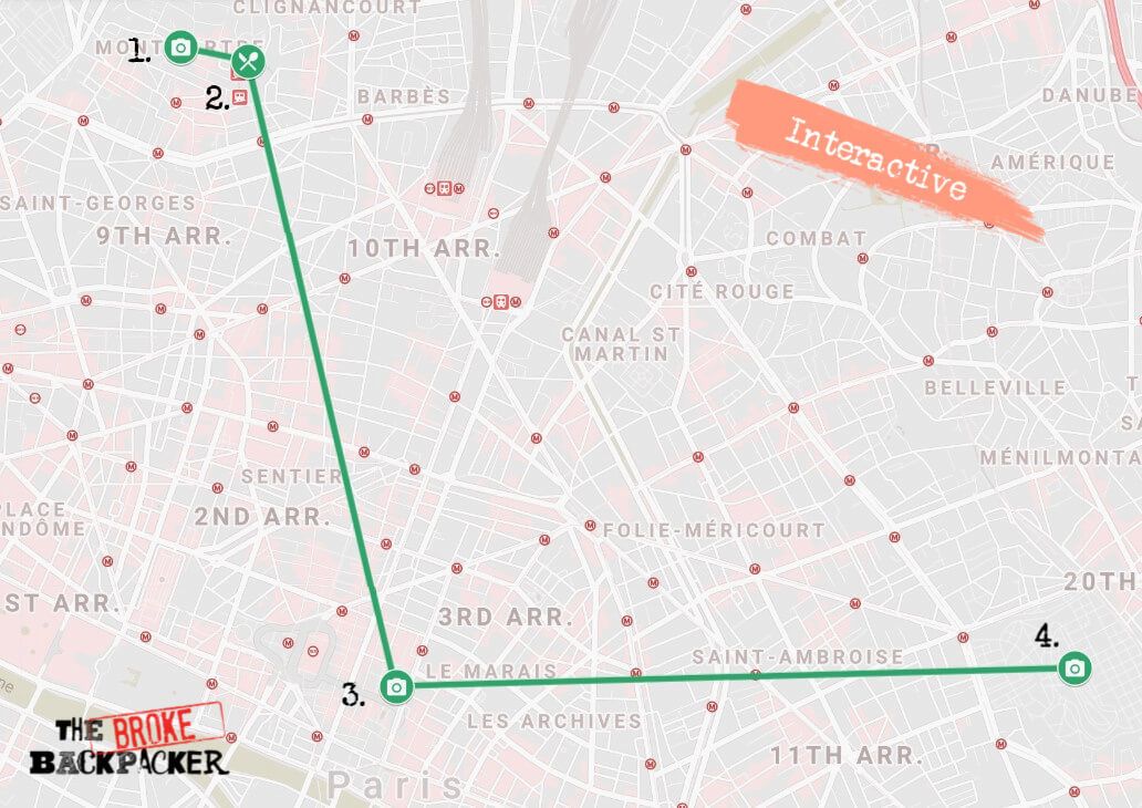 Paris Itinerary Map Day 3
