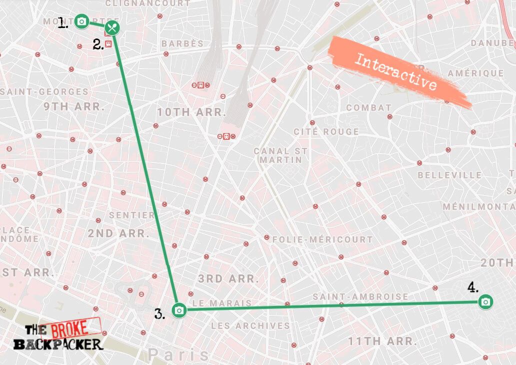 Paris Itinerary Map Day 3