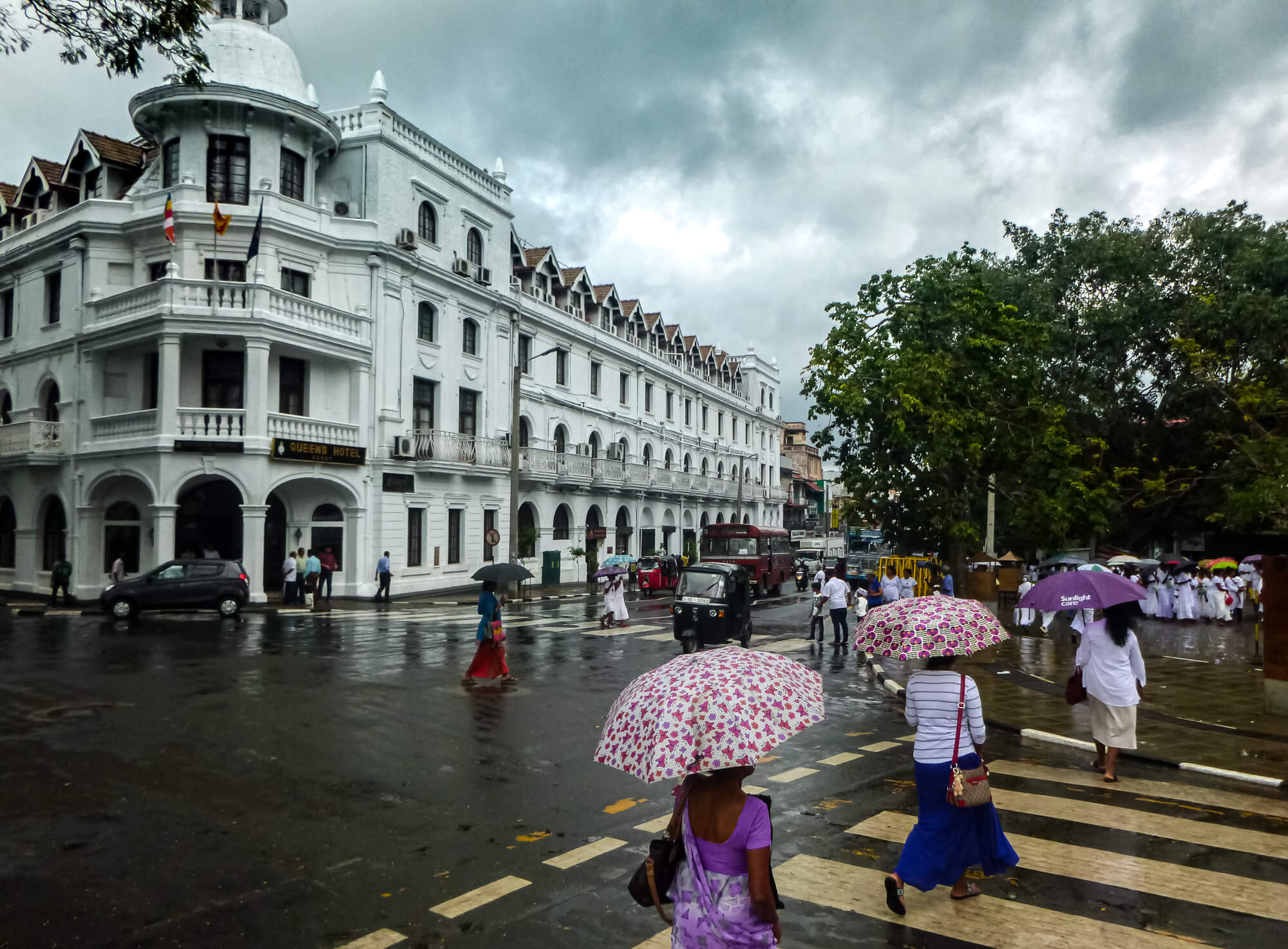 gloomy Kandy city in Sri Lanka