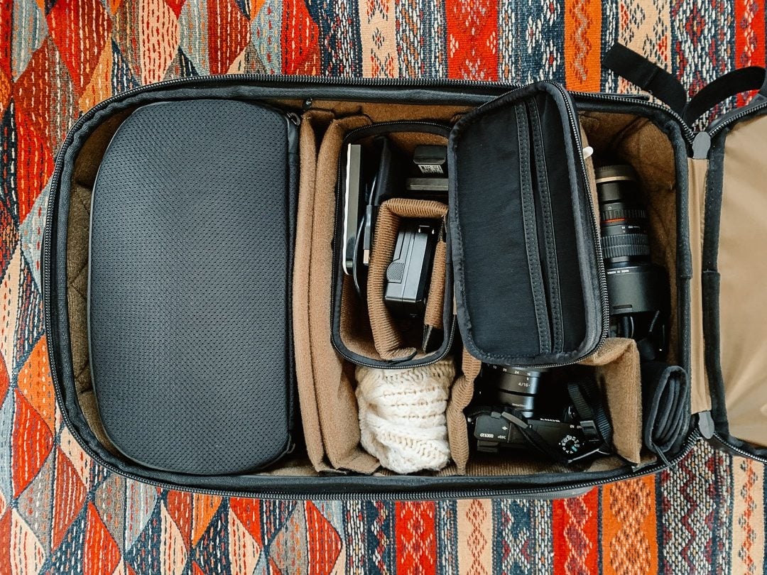 Nomatic camera bag main compartment