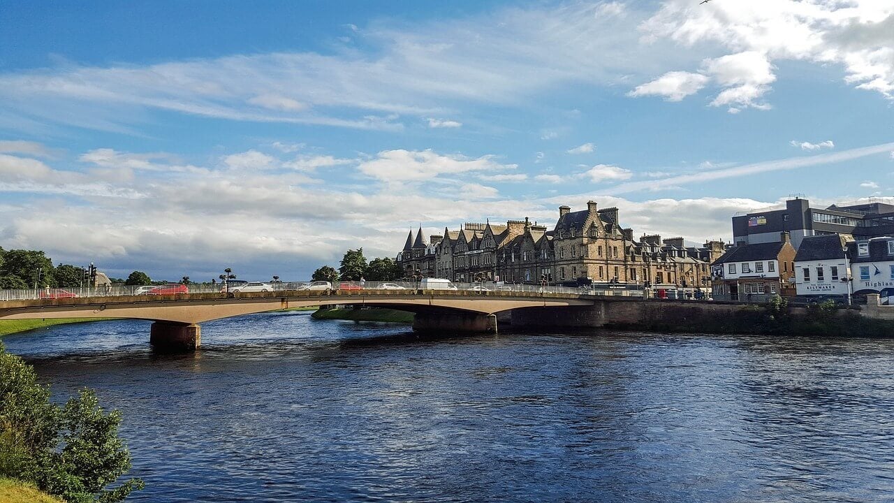 A bridge on one of the many rivers in Inverness