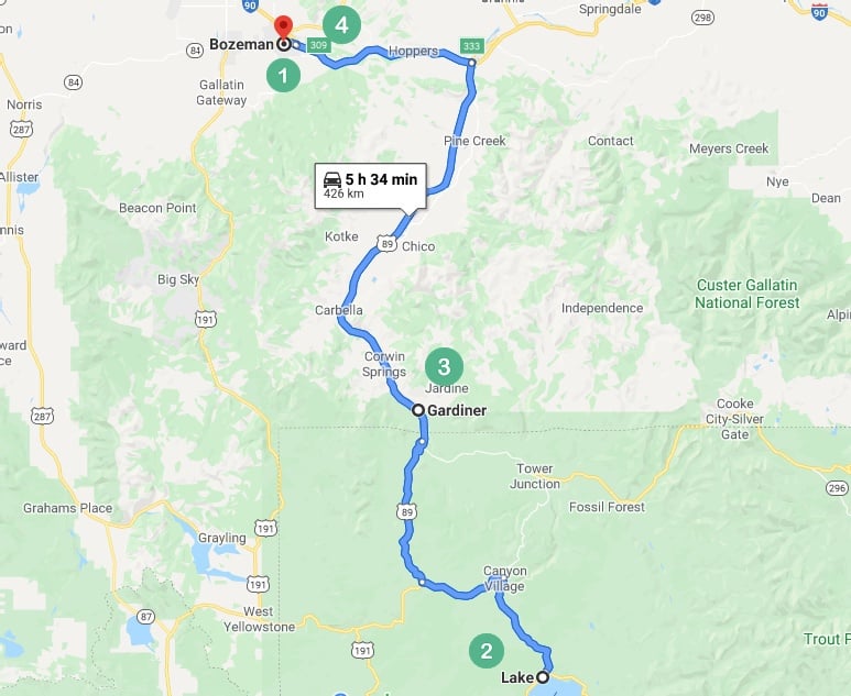 Montana Road Trip Route 3
