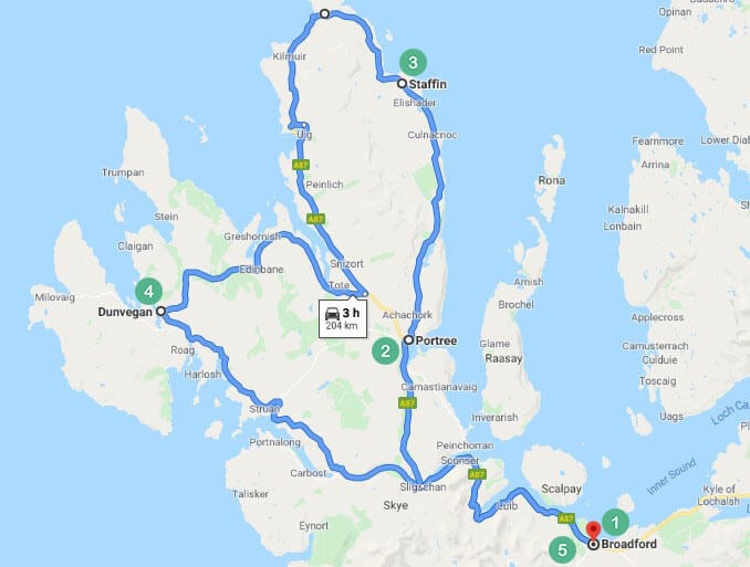 Scottish Highlands Route 2 Map