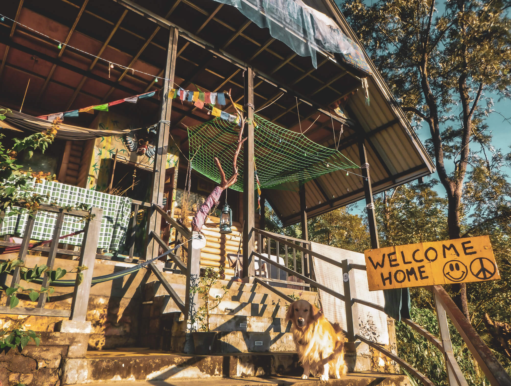 The entry to Tomorrowland in Ella, Sri Lanka - the former top hostel in the world