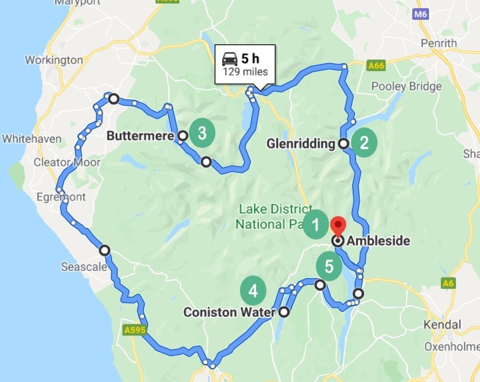 EPIC Lake District Road Trip Guide (Tips for 2021) Lake District England Best Walks Map