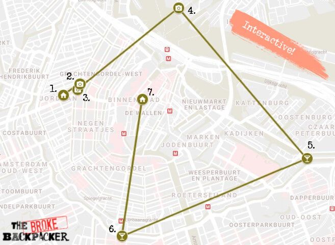 Amsterdam Day 1 Map 