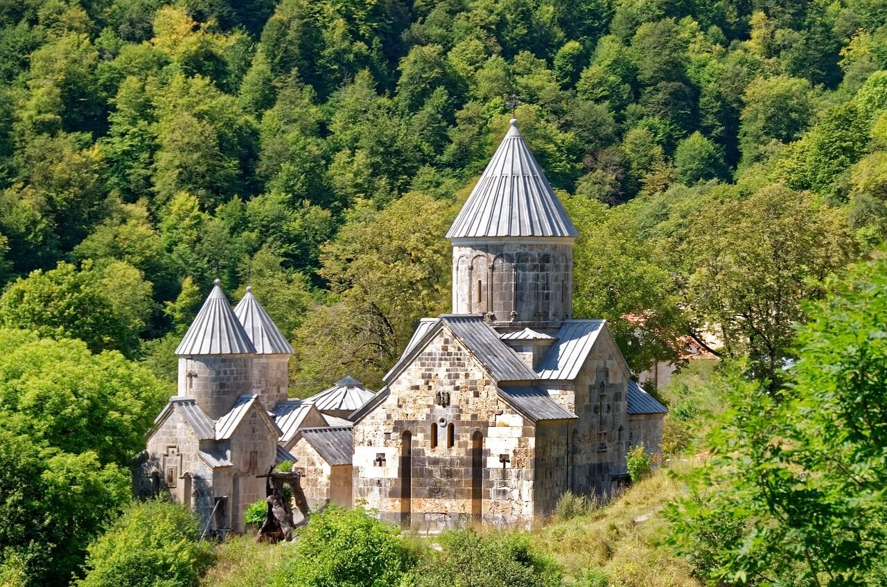 haghartsin monastery in green forest