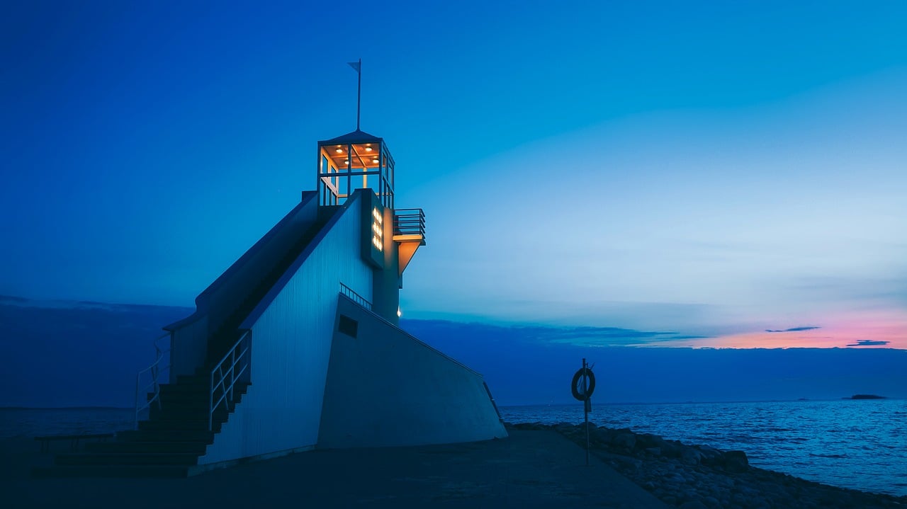 backpacking finland moody blue hour