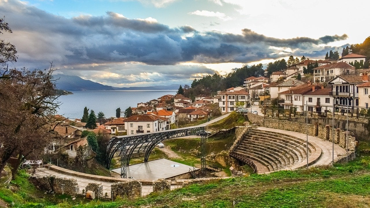 View looking across town in Macedonia