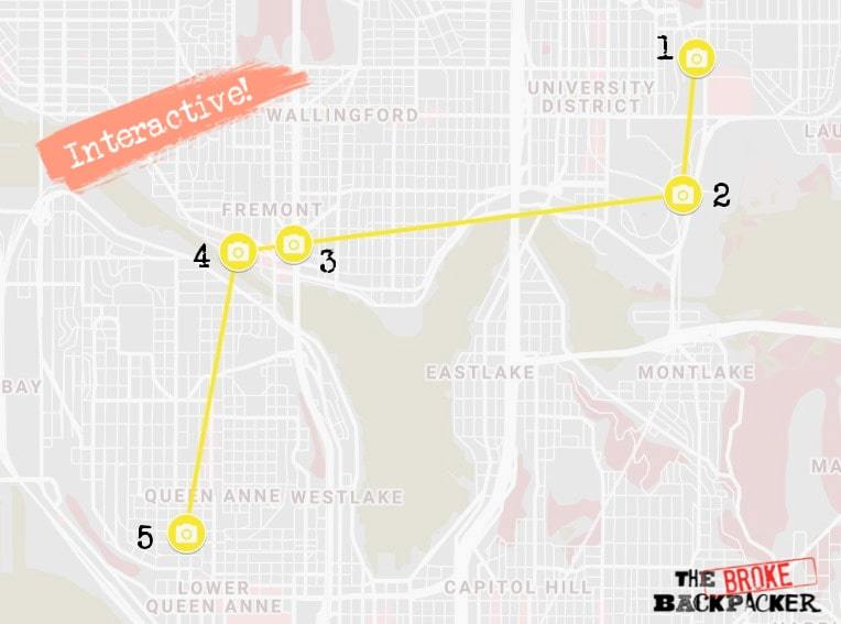 Seattle Day 3 Itinerary Map