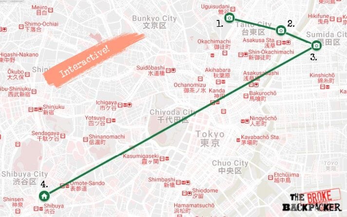 Tokyo Day 3 Map 