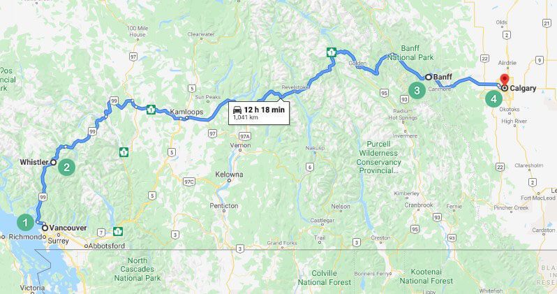 trip from calgary to vancouver