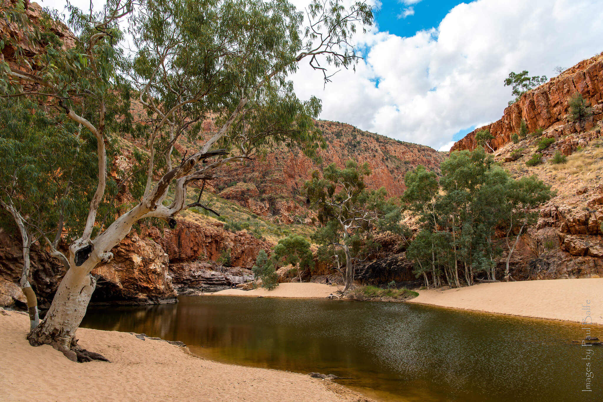 Swimming hole (billabong) in the West MacDonnell Ranges - top national park for hiking in Australia