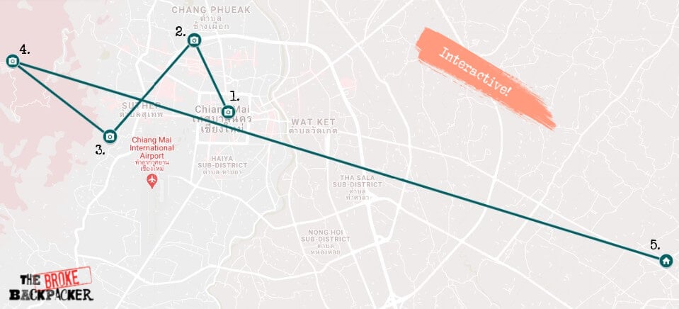 Chiang Mai Day 2 Map