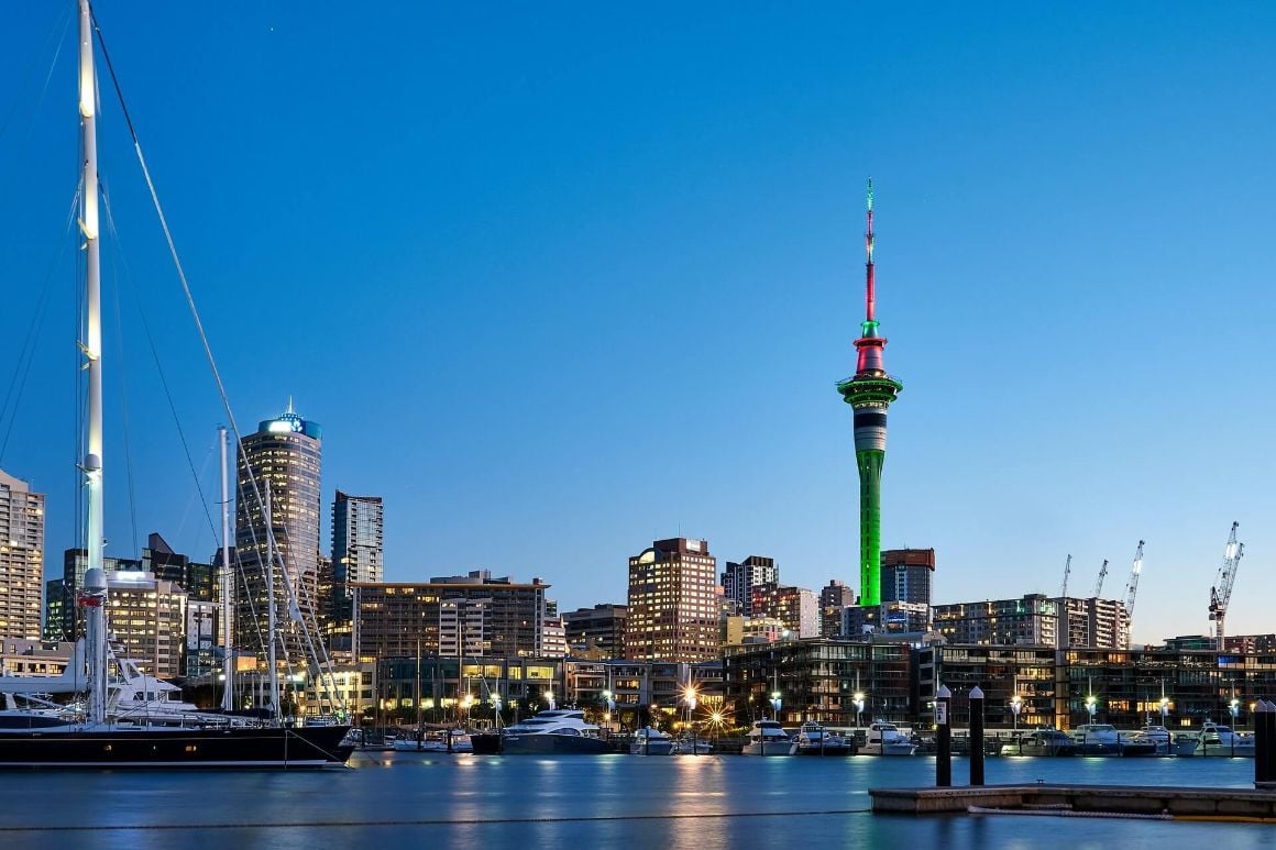 Uuden-Seelannin Aucklandin skyline