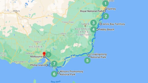 Sydney to Melbourn - The Coastal Drive