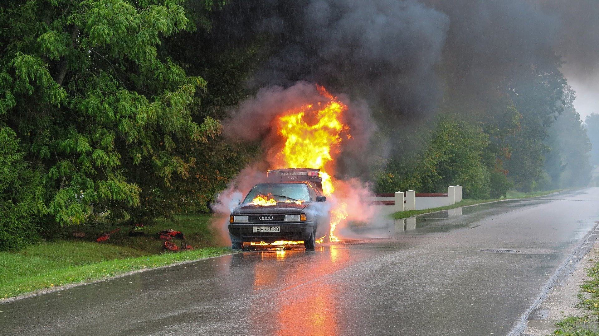 A rental car crashed in New Zealand without insurance