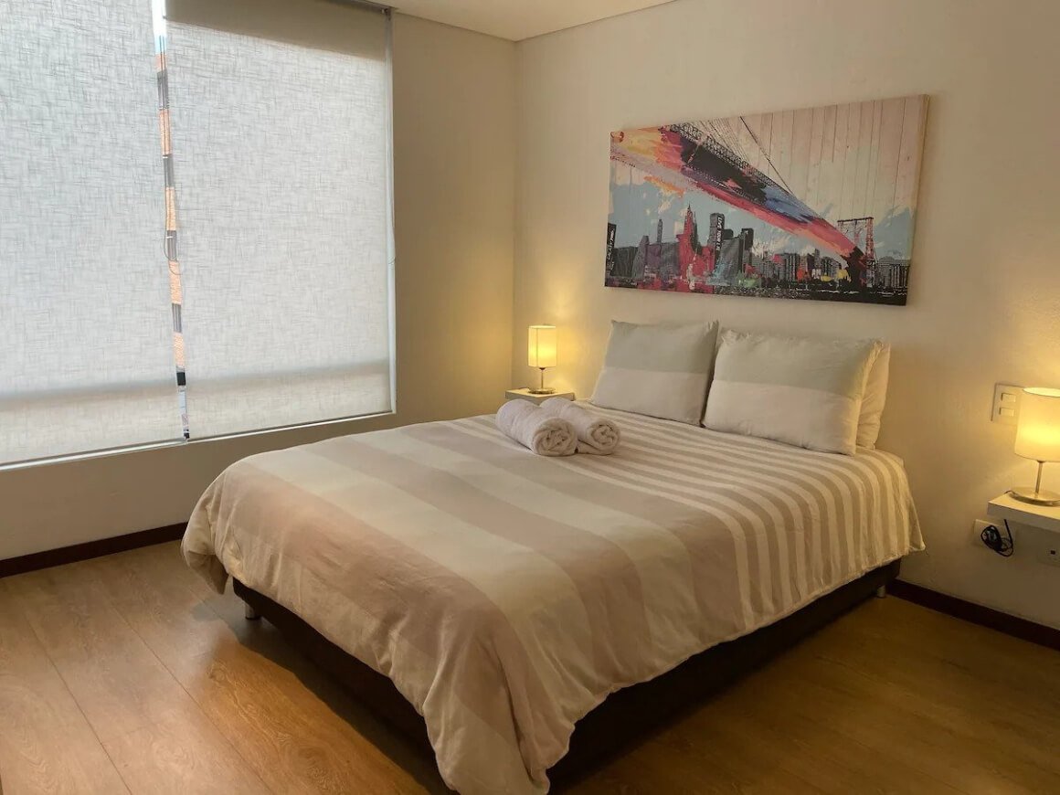 Comfortable Loft near Parque de la 93 bedroom.