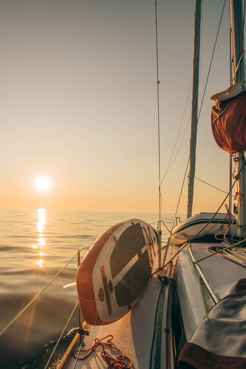 Experience Romantic Sunset from a Yacht