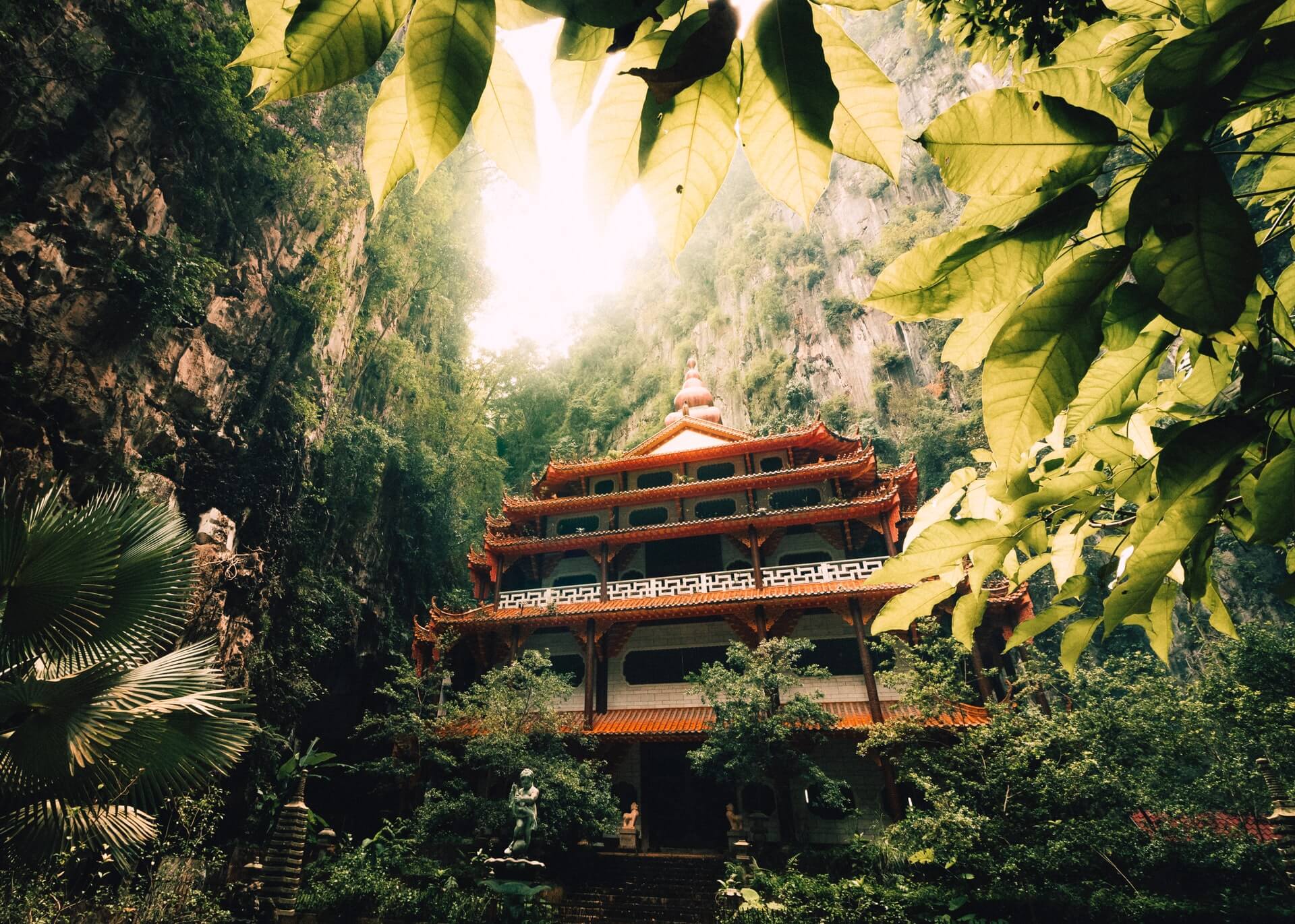 A temple attraction in the rainforest in Malaysia, Ipoh