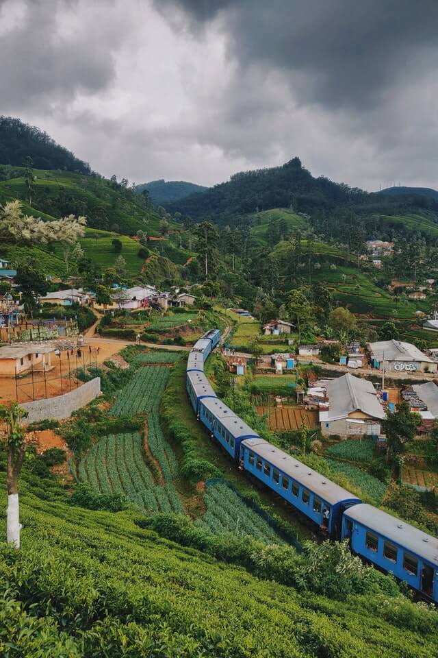 The famous Kandy to Ella train in Sri Lanka's hill country