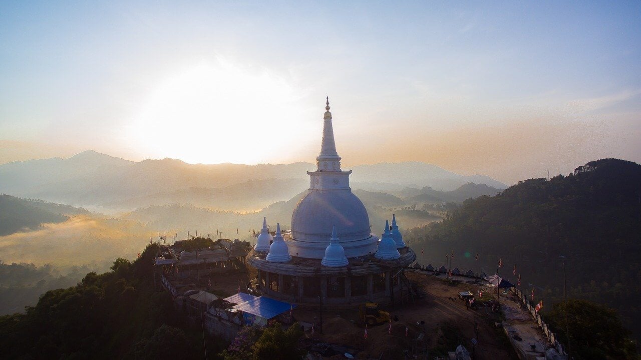 A famous stupa and historical site in Sri Lanka