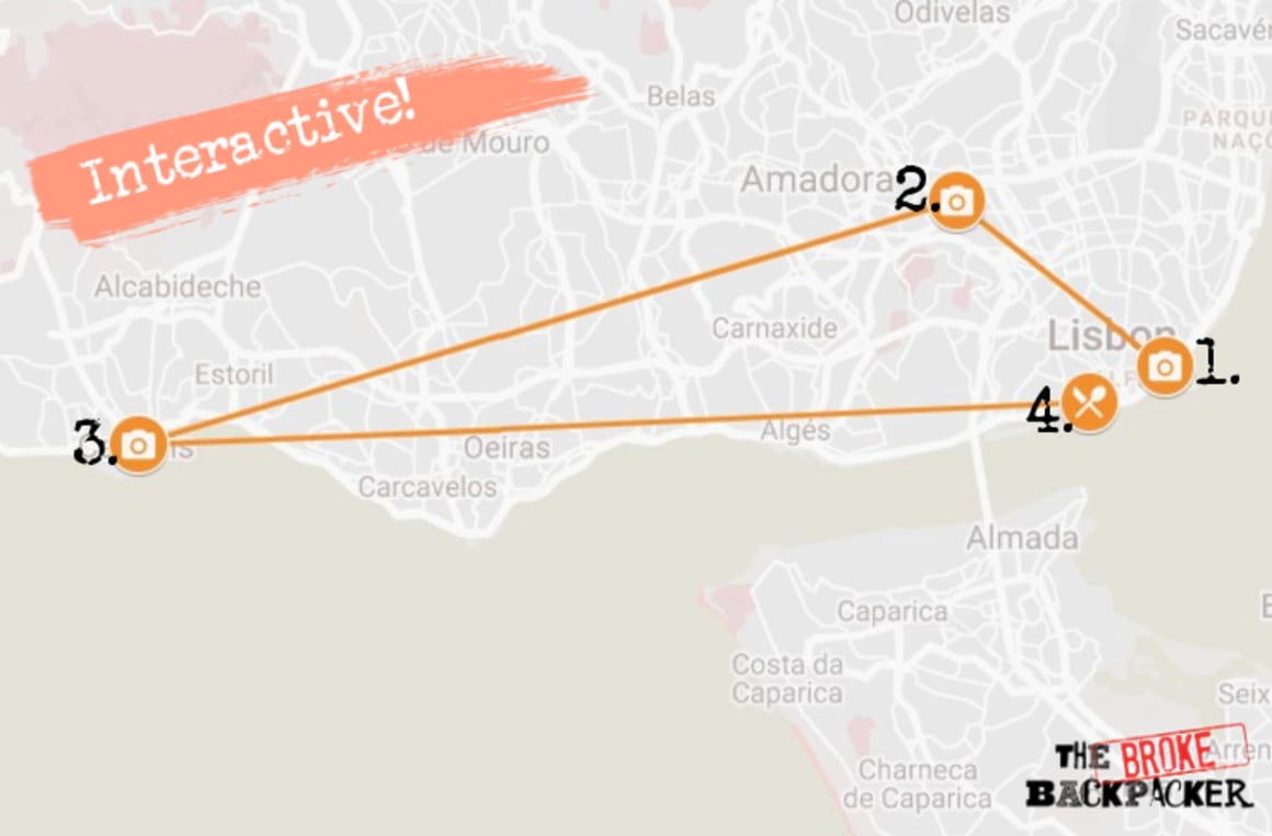 Day 3 Lisbon Itinerary Map