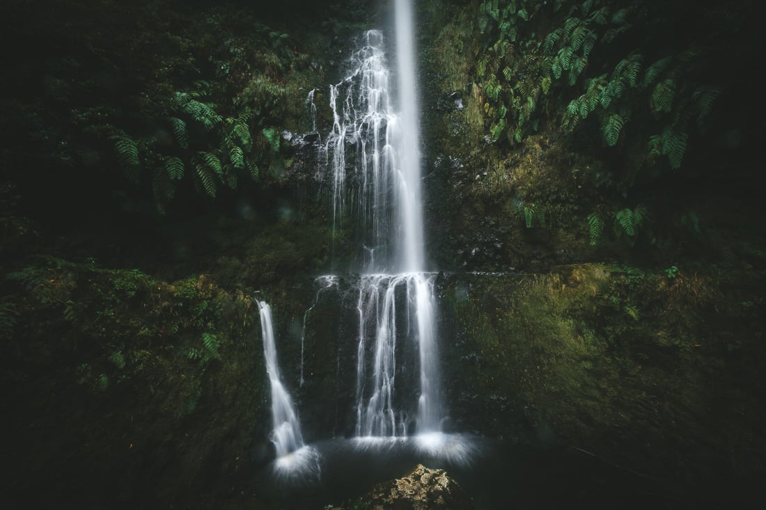 waterfall in calheta,madeira portugal