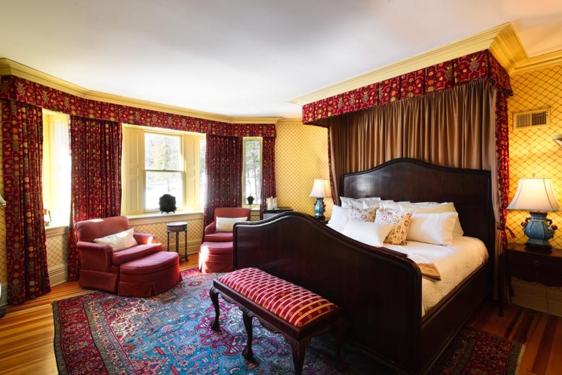 Lush decor makes for a luxurious stay in this double room at The Inn at Erlowest