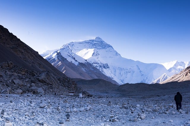 View of Mount Everest from the Base Camp trek